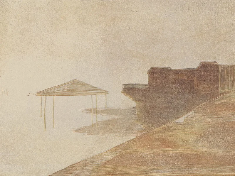 1872-Amédée Joyau - Nebbia mattutina, Villers-sur-Mer